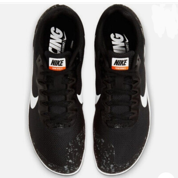 Nike Zoom Rival D 10 Racing Track Spikes Black/White/Orange Size M 11.5 W 13 - Picture 3 of 3